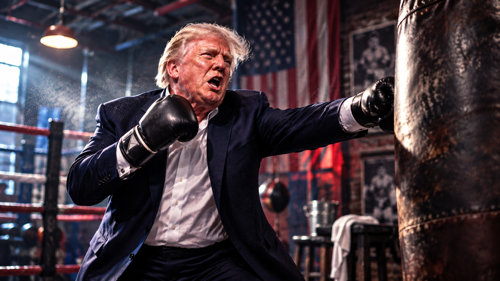 Boxing gym scene